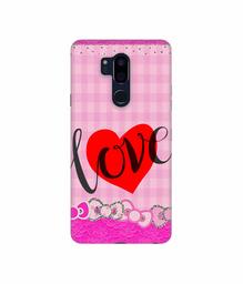 Amazon Brand - Solimo Designer Love Print On Cloth Pattern 3D Printed Hard Back Case Mobile Cover for LG G7 ThinQ