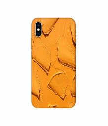 Amazon Brand - Solimo Designer Yellow Texture Wall 3D Printed Hard Back Case Mobile Cover for Apple iPhone Xs Max