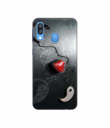 Amazon Brand - Solimo Designer Chinnese Yin and Yang 3D Printed Hard Back Case Mobile Cover for Samsung Galaxy A40