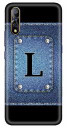 Amazon Brand - Solimo Designer Button Jeans Alphabet-L 3D Printed Hard Back Case Mobile Cover for Vivo S1