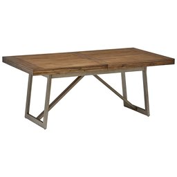 Amazon Brand – Stone & Beam Hughes Casual Farmhouse Wood Dining Kitchen Table, 60-80