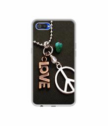 Amazon Brand - Solimo Designer Love and Peace UV Printed Soft Back Case Mobile Cover for Realme C2