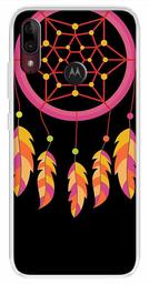 Amazon Brand - Solimo Designer Multicolor Dream Catcher Pink Printed Soft Back Case Mobile Cover for Motorola Moto E6s / Motorola Moto E6 Plus