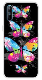 Amazon Brand - Solimo Designer Multicolor Butterfly Design Printed Soft Back Case Mobile Cover for Realme C3