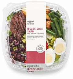 Amazon Kitchen, Nicoise-Style Salad with Flat Iron Beef Steak, 15.6 oz