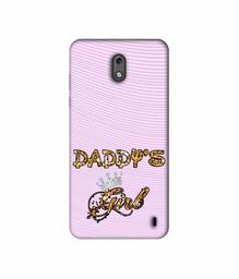 Amazon Brand - Solimo Designer Daddy's Girl in Glitter Pattern 3D Printed Hard Back Case Mobile Cover for Nokia 2