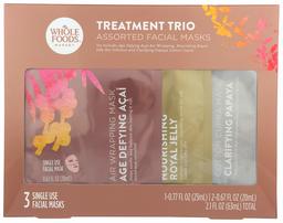 Whole Foods Market, Treatment Trio, Assorted Facial Masks, 2.1 fl oz (Pack of 3)