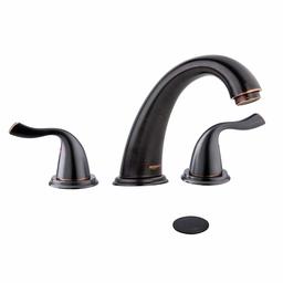 AmazonBasics Traditional 3 Piece Bathroom Faucet Set, Oil-Rubbed Bronze