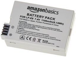 AmazonBasics Lithium-ion-accu voor camera's Nikon en Canon, Canon (LP-E8)