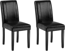 AmazonBasics Padded Dining Chair - Set of 2, Black