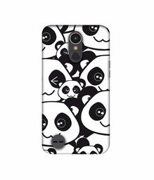 Amazon Brand - Solimo Designer Panda Texture 3D Printed Hard Back Case Mobile Cover for LG K10 (2017)