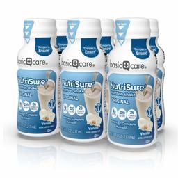 Amazon Basic Care Nutrisure Adult Nutritional Shake, Vanilla, 6 Count