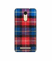 Amazon Brand - Solimo Designer Check Cloth 3D Printed Hard Back Case Mobile Cover for Xiaomi Redmi Note 3