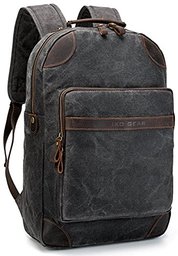 Eono Essentials Waxed Canvas and Leather Vintage Rucksack