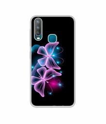 Amazon Brand - Solimo Designer Butterflies Neon Light UV Printed Soft Back Case Mobile Cover for Vivo U10