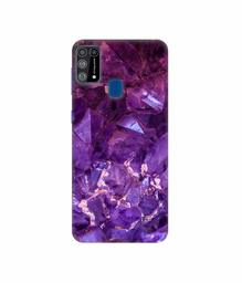 Amazon Brand - Solimo Designer Purpal Stone 3D Printed Hard Back Case Mobile Cover for Samsung Galaxy M31