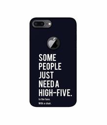 Amazon Brand - Solimo Designer High-Five 3D Printed Hard Back Case Mobile Cover for Apple iPhone 8 Plus (with Logo Cut)