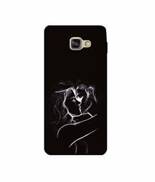 Amazon Brand - Solimo Designer Kissing Couple 3D Printed Hard Back Case Mobile Cover for Samsung Galaxy A7 (2016)