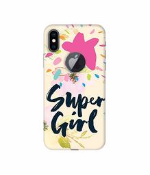 Amazon Brand - Solimo Designer Super Girl 3D Printed Hard Back Case Mobile Cover for Apple iPhone Xs Max (Logo Cut)