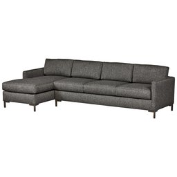 Amazon Brand – Rivet Edgewest Low Back Modern Left Sofa Chaise Sectional, 115