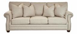 Amazon Brand – Stone & Beam Cedar Upholstered Sofa Couch with Nailheads, 91