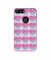 Amazon Brand - Solimo Designer Sparkle Heart Texture 3D Printed Hard Back Case Mobile Cover for Apple iPhone 7 Plus (Logo Cut)