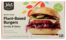 365 EVERYDAY VALUE Smoky & Spicy Plant-Based Burgers, 10 OZ