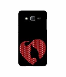 Amazon Brand - Solimo Designer Heart Shape Lady with Glitter 3D Printed Hard Back Case Mobile Cover for Samsung Galaxy On5