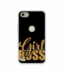 Amazon Brand - Solimo Designer Sparkle Girl Boss UV Printed Soft Back Case Mobile Cover for Itel S21