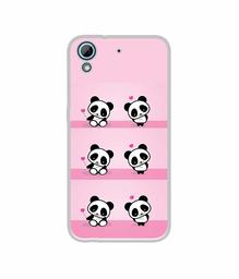 Amazon Brand - Solimo Designer Panda Pattern UV Printed Soft Back Case Mobile Cover for HTC Desire 626/HTC Desire 628