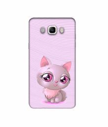 Amazon Brand - Solimo Designer Cute Pink Cat 3D Printed Hard Back Case Mobile Cover for Samsung Galaxy J5 (2016)