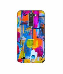 Amazon Brand - Solimo Designer Multicolor Box Texture 3D Printed Hard Back Case Mobile Cover for LG K7