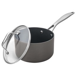 Stone & Beam Sauce Pan With Lid, 2-Quart, Hard-Anodized Non-Stick Aluminum