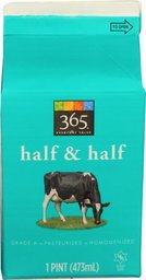 365 EVERYDAY VALUE HaLF & Cream, 16 OZ