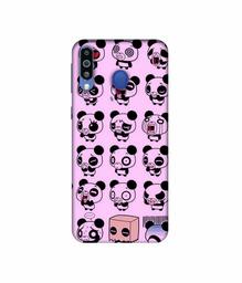 Amazon Brand - Solimo Designer Panda Experation 3D Printed Hard Back Case Mobile Cover for Samsung Galaxy M21