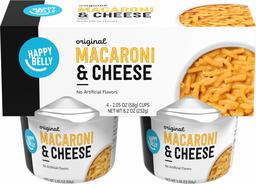 Amazon Brand - Happy Belly Macaroni & Cheese Cups, 2.05 oz (Pack of 4)