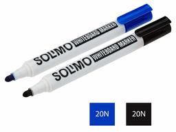 Amazon Brand - Solimo Whiteboard Markers Set (40 pieces, Black-20, Blue-20, 1 Magnetic Duster)