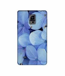 Amazon Brand - Solimo Designer Light Blue Flower Photography 3D Printed Hard Back Case Mobile Cover for Samsung Galaxy Note 4