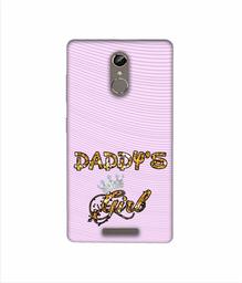 Amazon Brand - Solimo Designer Daddy's Girl in Glitter Pattern 3D Printed Hard Back Case Mobile Cover for Gionee S6s