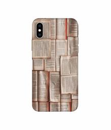 Amazon Brand - Solimo Designer Books Texture 3D Printed Hard Back Case Mobile Cover for Apple iPhone Xs Max