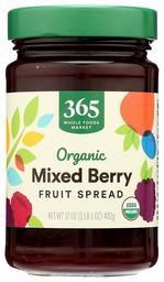 365 Everyday Value, Organic Mixed Berry Conserve, 17 oz