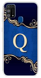 Amazon Brand - Solimo Designer Multicolor Blue Pattern Alphabet-Q Printed Soft Back Case Mobile Cover for Samsung Galaxy M31