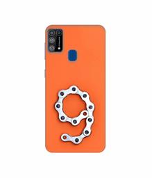 Amazon Brand - Solimo Designer Number Nine 3D Printed Hard Back Case Mobile Cover for Samsung Galaxy M31