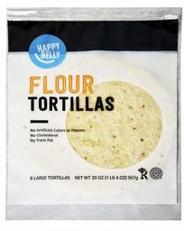 Amazon Brand - Happy Belly Tortilla, Flour, 20 oz, 8 Count (Frozen)