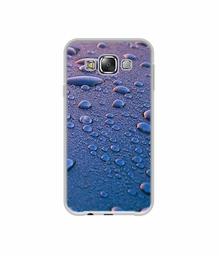 Amazon Brand - Solimo Designer Water Drops UV Printed Soft Back Case Mobile Cover for Samsung Galaxy E5