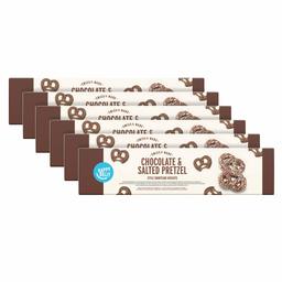 Amazon Brand - Happy Belly - Chocolate and Salted Pretzel Style Shortcake Biscuits, 6x84g