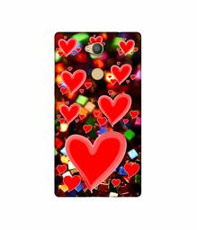 Amazon Brand - Solimo Designer Heart Texture on Glitters 3D Printed Hard Back Case Mobile Cover for Sony Xperia L2