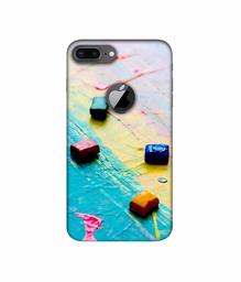 Amazon Brand - Solimo Designer Multicolor WaxColor Blocks 3D Printed Hard Back Case Mobile Cover for Apple iPhone 8 Plus (with Logo Cut)