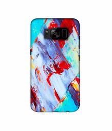 Amazon Brand - Solimo Designer Blue and Red Brush Texture 3D Printed Hard Back Case Mobile Cover for Samsung Galaxy S8 Plus