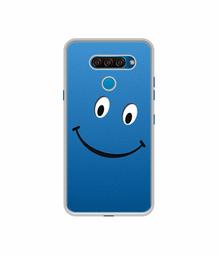 Amazon Brand - Solimo Designer Happy UV Printed Soft Back Case Mobile Cover for LG Q60